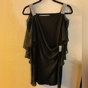 MSK Black Cape Dress